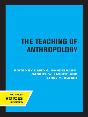 cover image of The Teaching of Anthropology, Abridged Edition